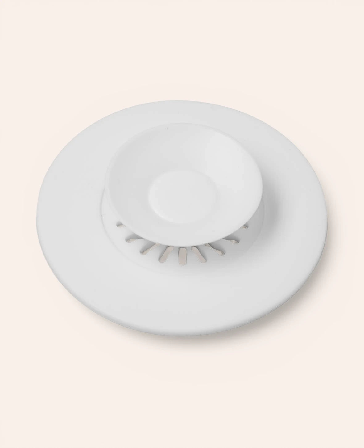 Silikon Abfluss-Haarfänger Weiss – flexibel, hygienisch & rostfrei