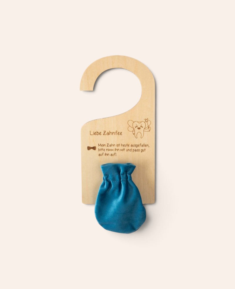 Zahnfee Türhänger Set, Blau, 10 x 20 cm