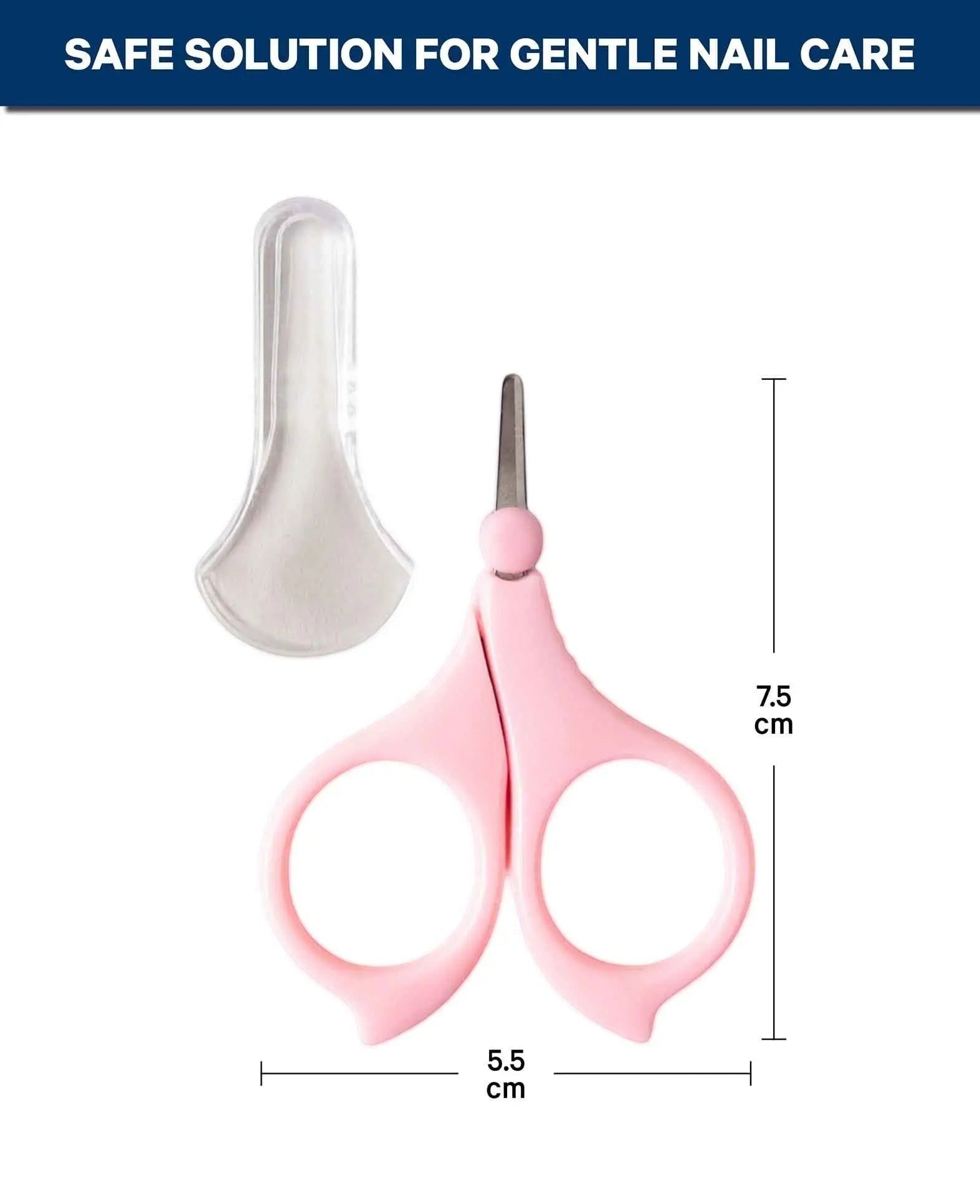 Baby Nagelschere, Rosa, 7.5 cm