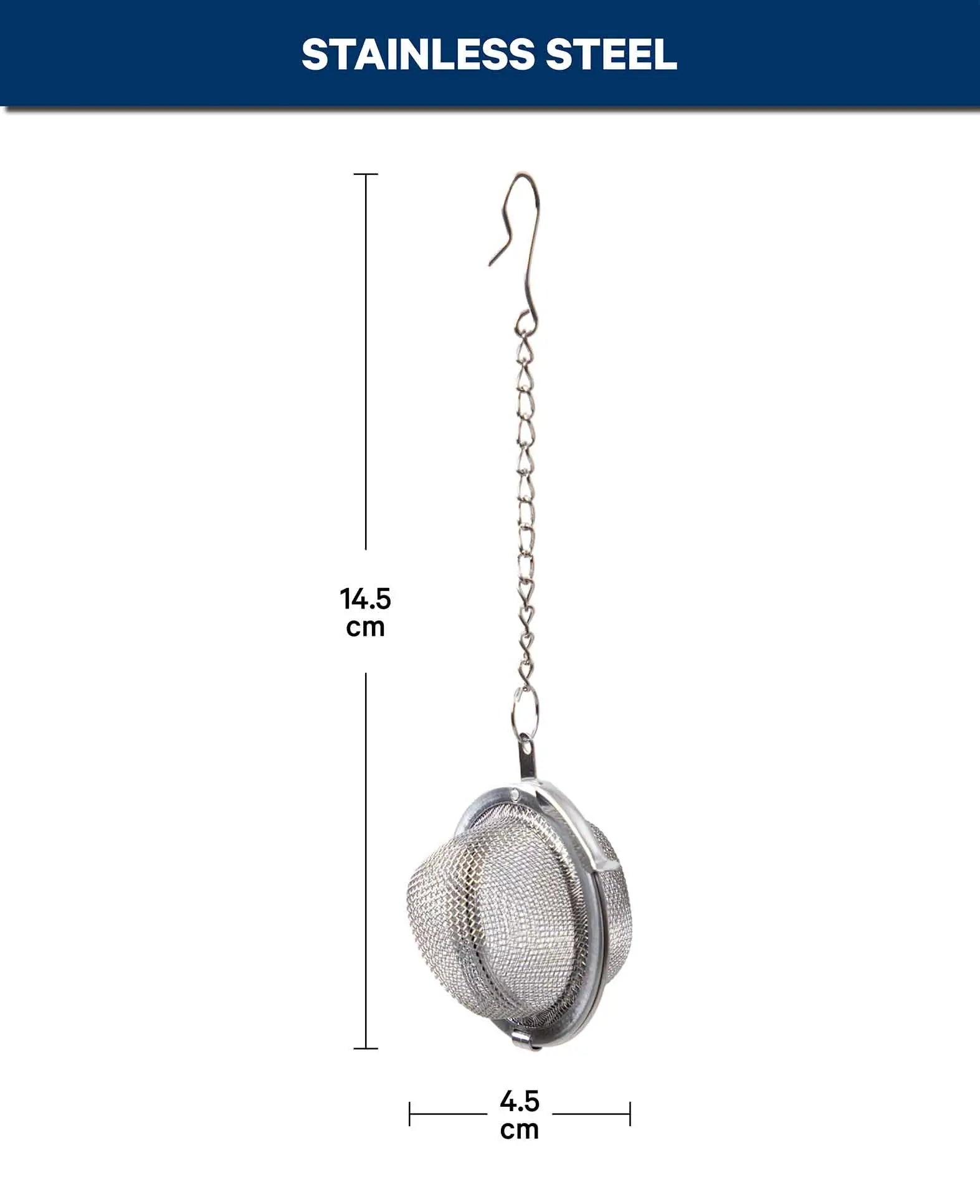 Tee-Eier / Teesieb aus Edelstahl, Silber 4.5 cm, 2er Set
