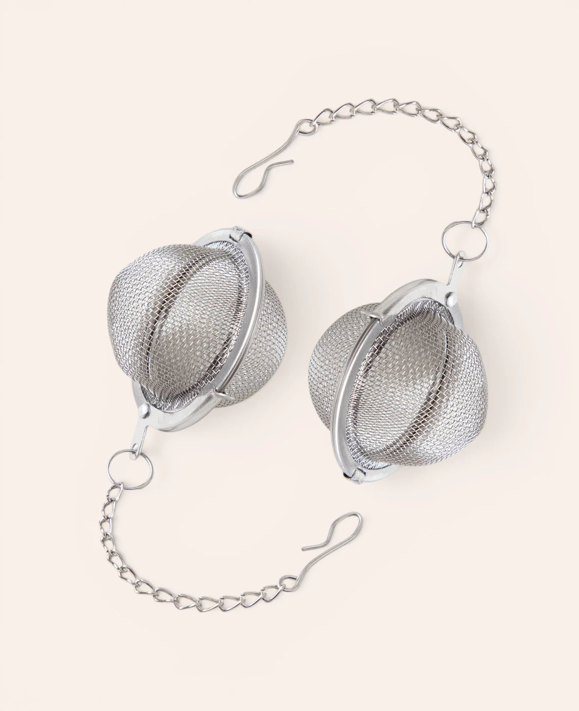 Tee-Eier / Teesieb aus Edelstahl, Silber 4.5 cm, 2er Set