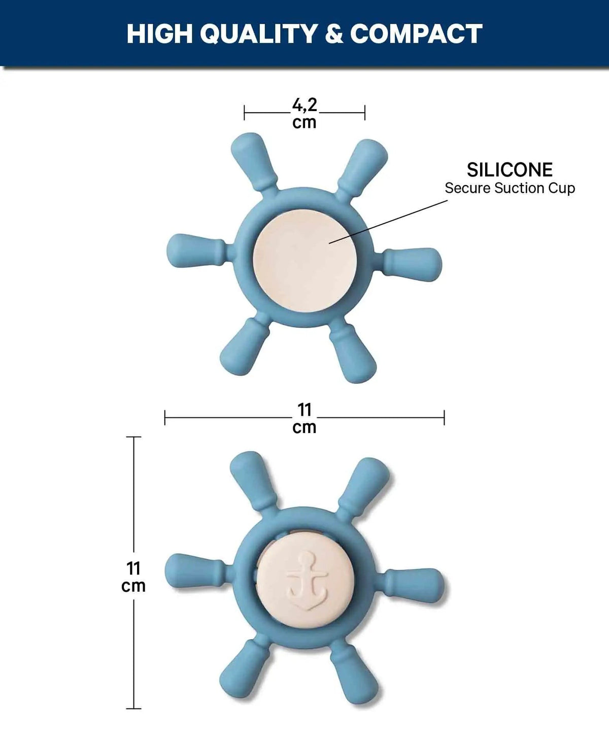 Kinder Badespielzeug Spinning Räder Set, Blau, 3 Stk.