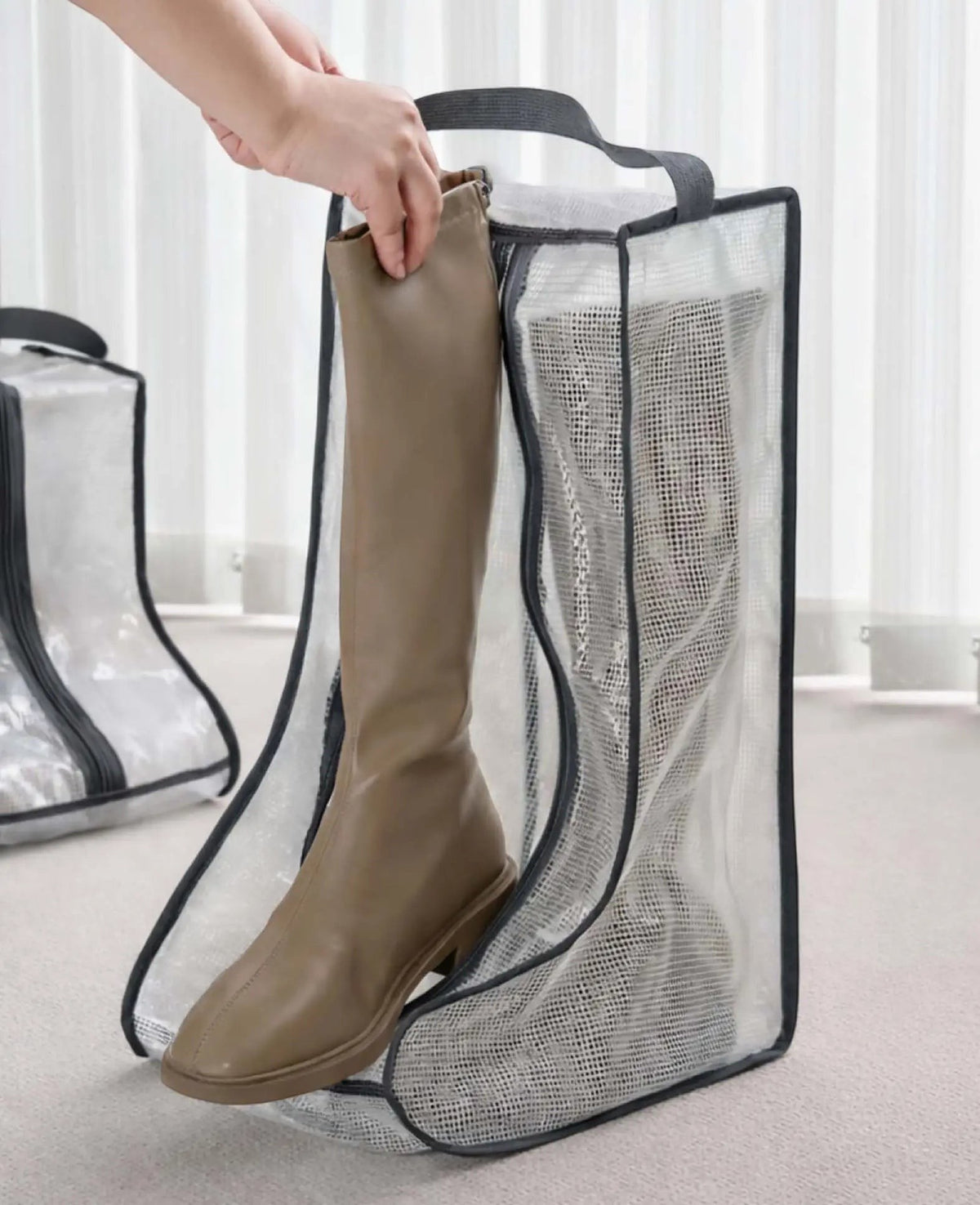 Stiefelbeutel Aufbewahrung, Transparent 48x28x20 cm