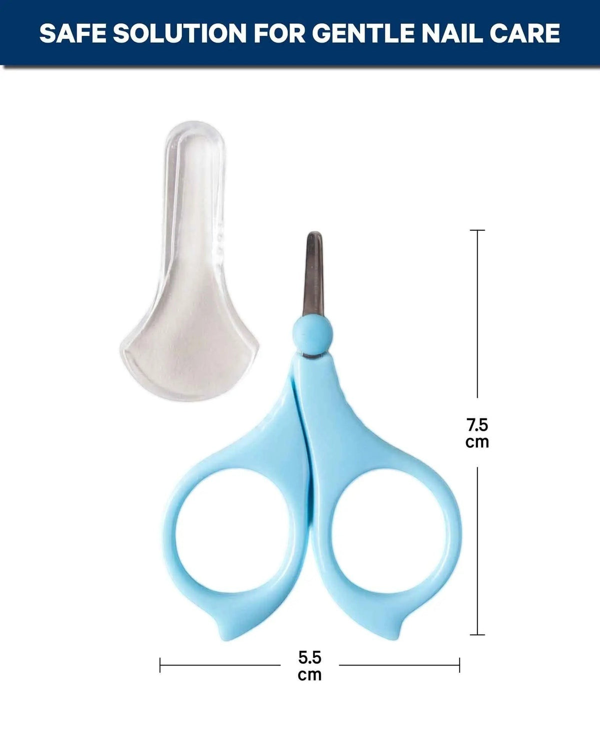 Baby Nagelschere, Hellblau, 7.5 cm