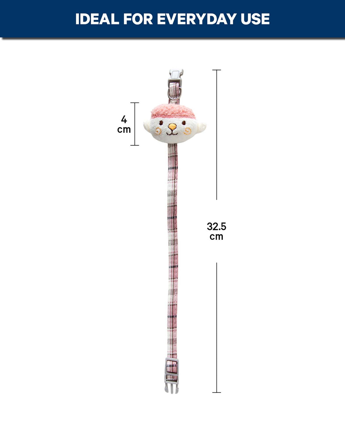 Hunde- und Katzenhalsband Plüsch, Rosa