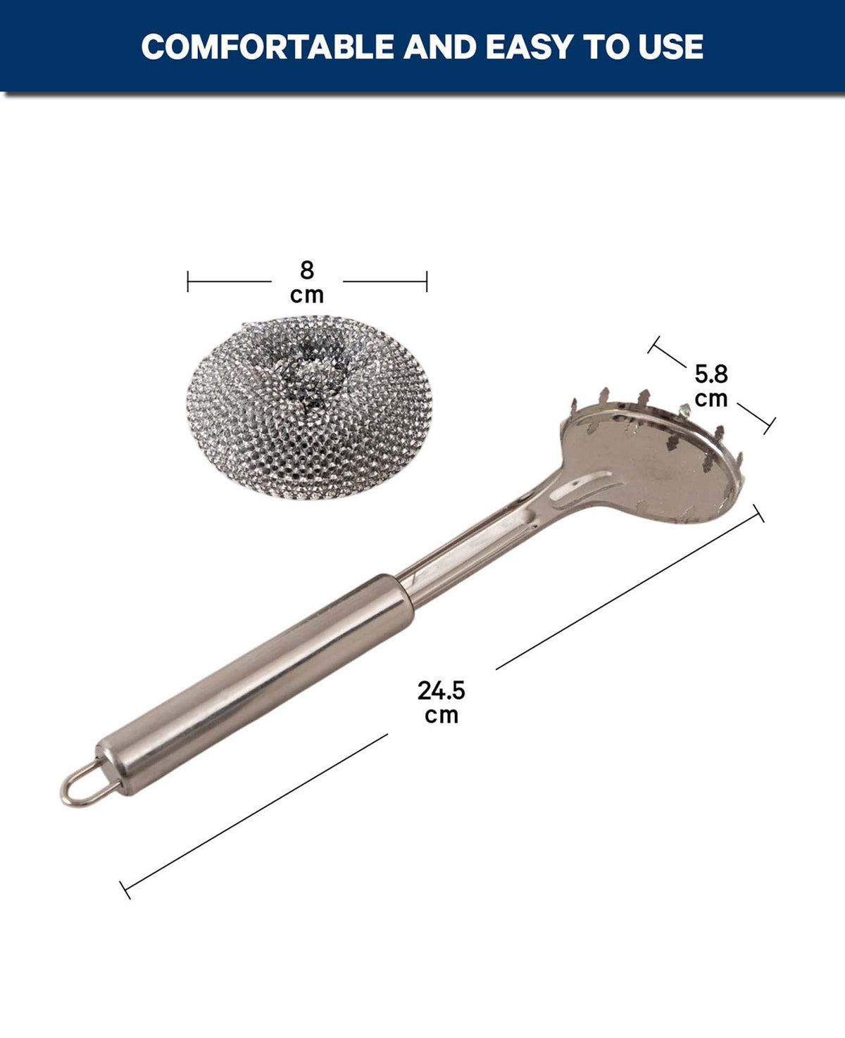 Topfreiniger mit Metallgriff