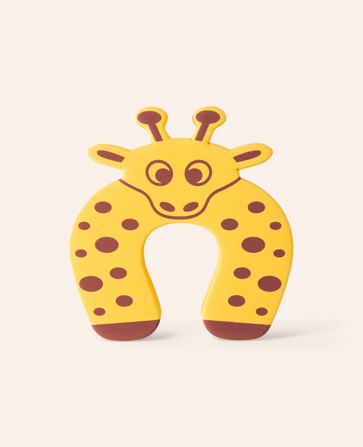Esmée Tür-Klemmschutz aus weichem Schaumstoff im niedlichen gelb-braunen Giraffen-Design für Kinderzimmer