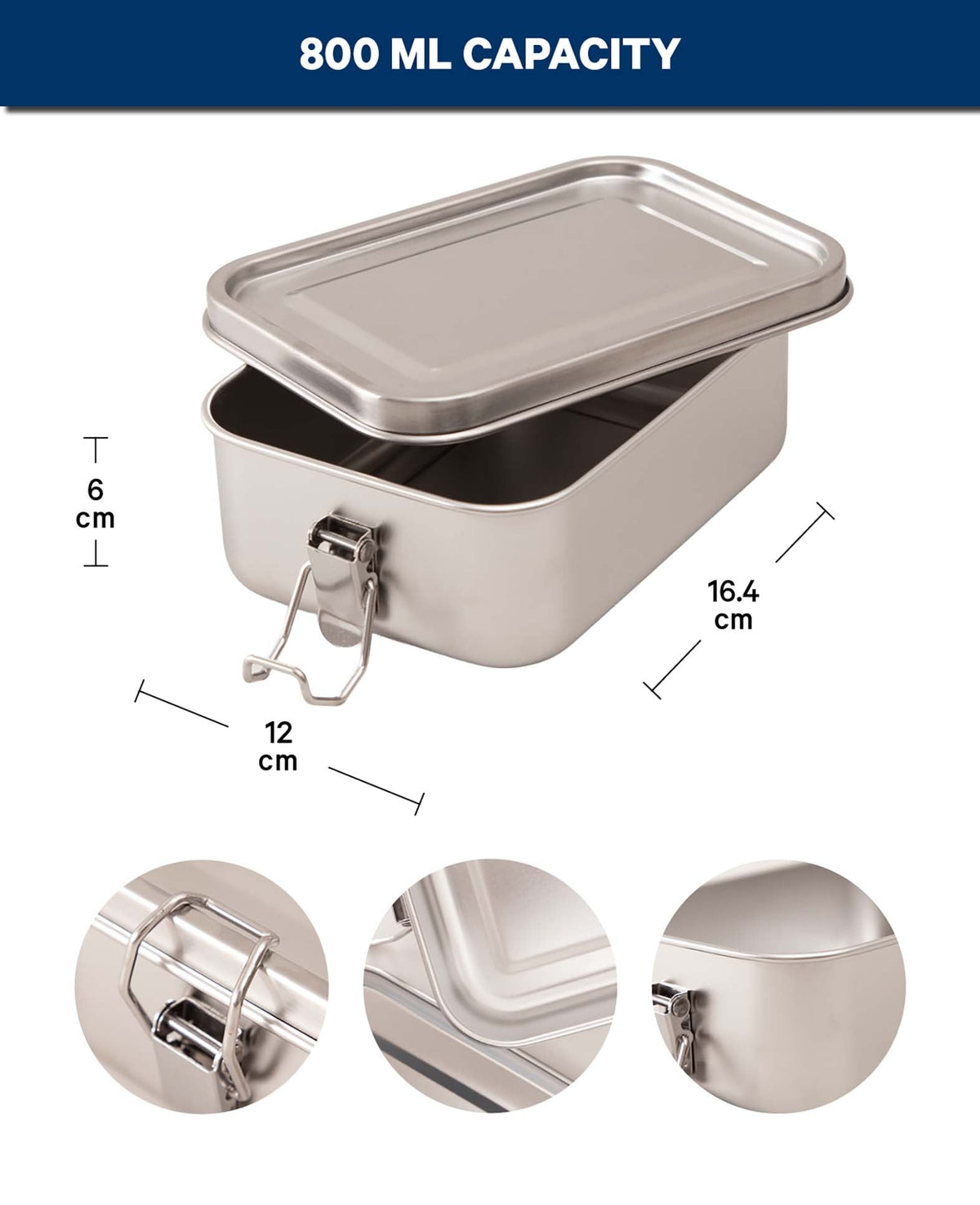 Edelstahl Lunchbox, 800 ml
