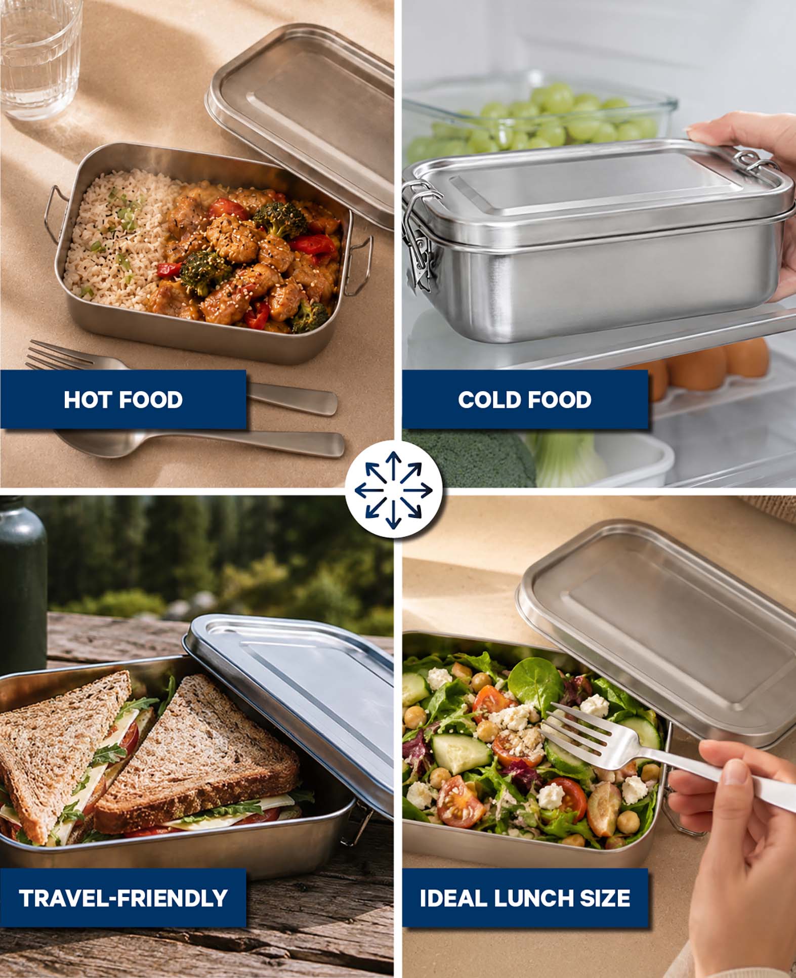 Edelstahl Lunchbox, 800 ml