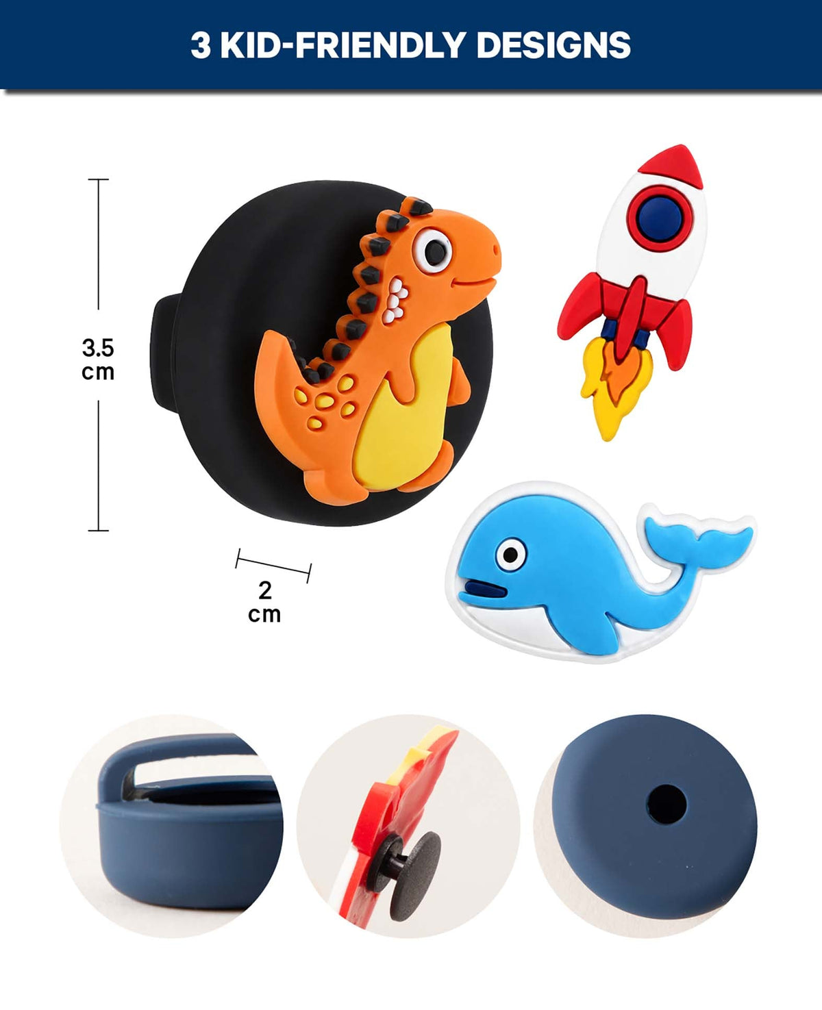 AirTag Pins für Kinder, Silikonhalter, 3 Stk.