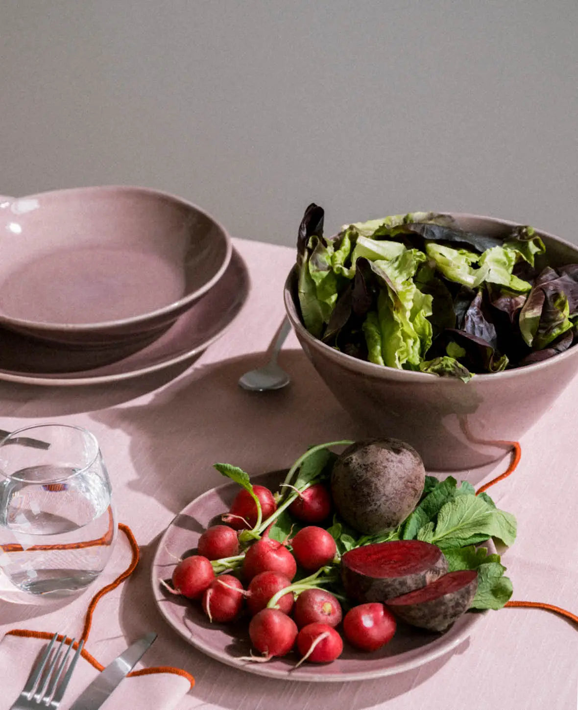 Breakfast Plate with Glaze, Purple, Ø 20.5cm