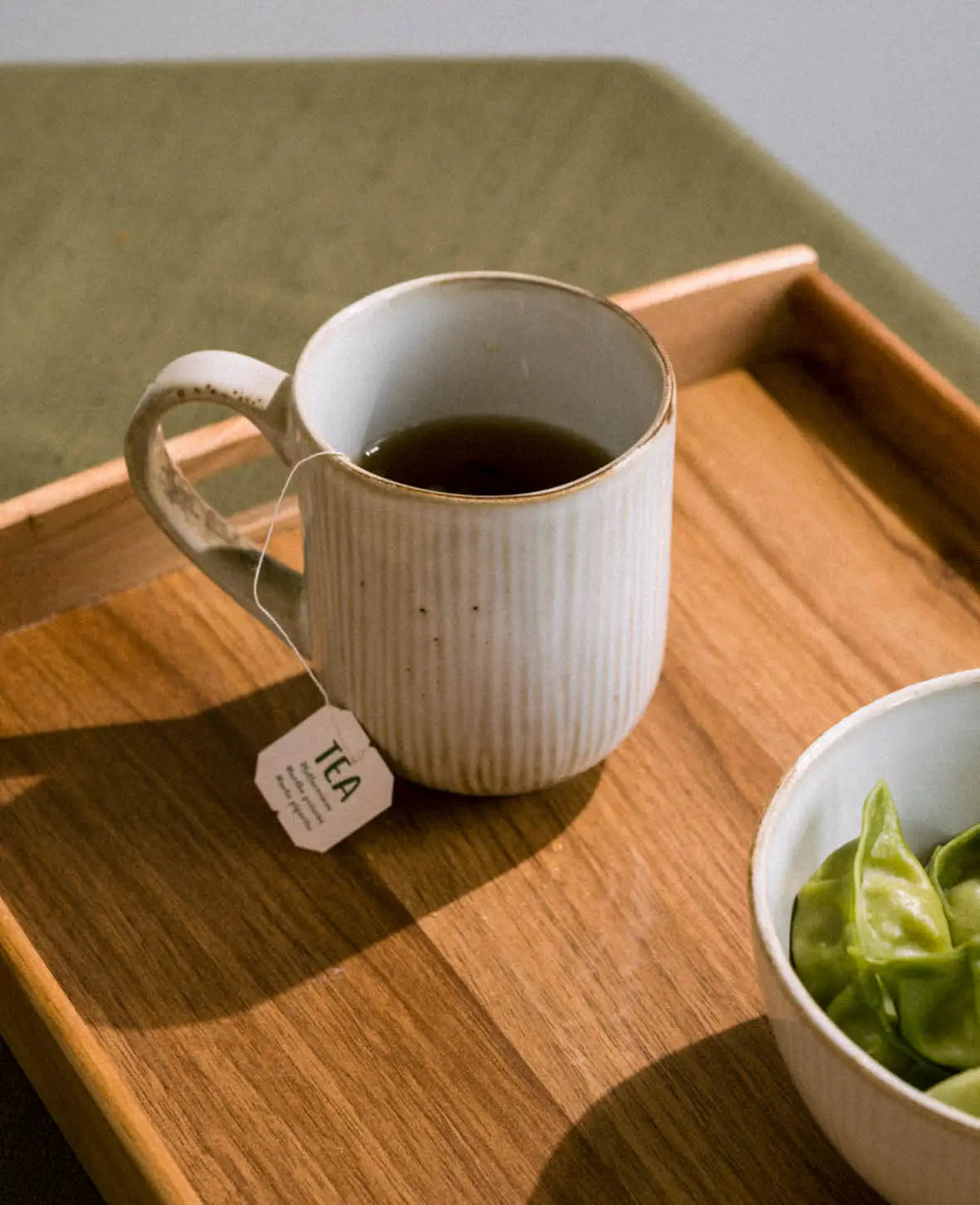 Mug with fine pattern, Off White, 400ml