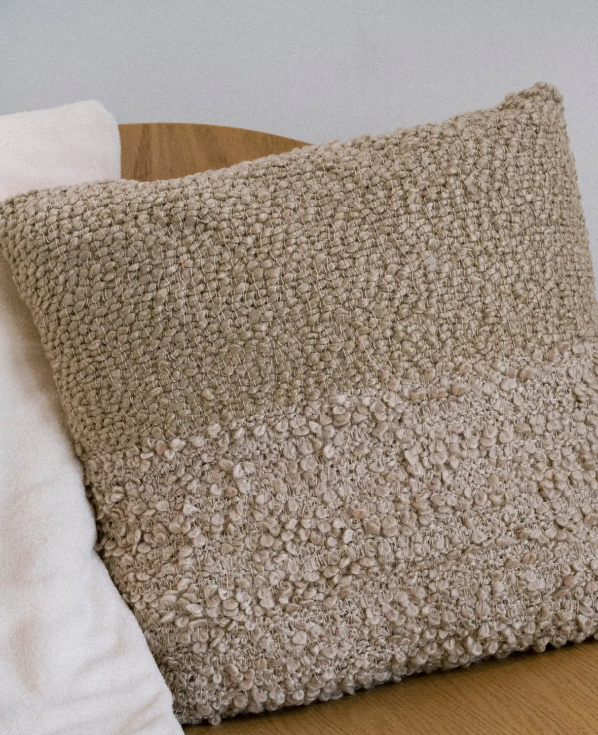 Cushion with Texture, Beige, 45 × 45cm