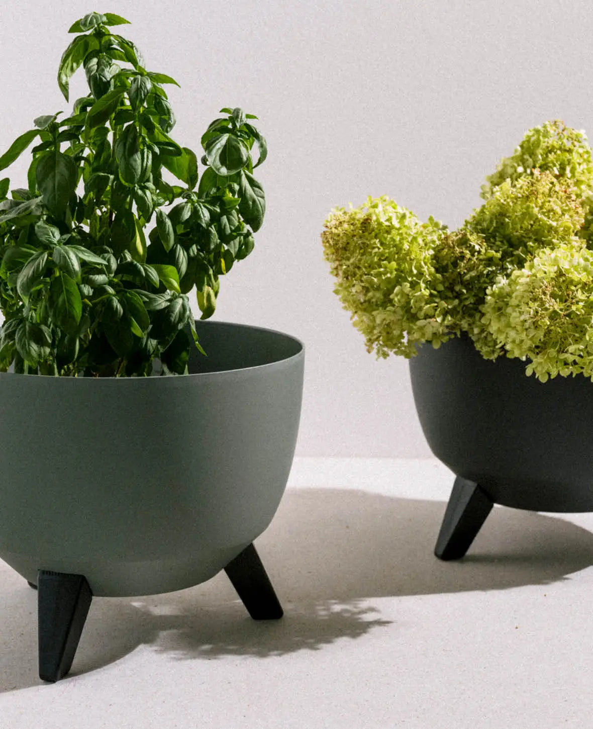Flower Pot Doppio on Feet, Anthracite, Ø 29 cm