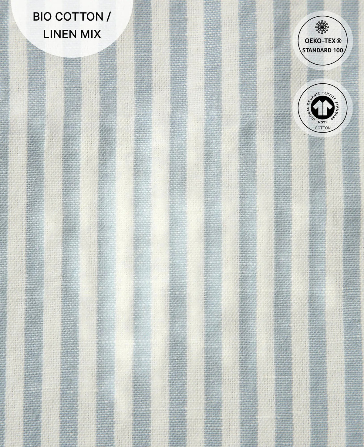 Hamamtuch / Strandtuch / Picknickdecke "Sol" aus blau-weiss gestreiftem Baumwoll-Leinenmix, 100 cm x 190 cm