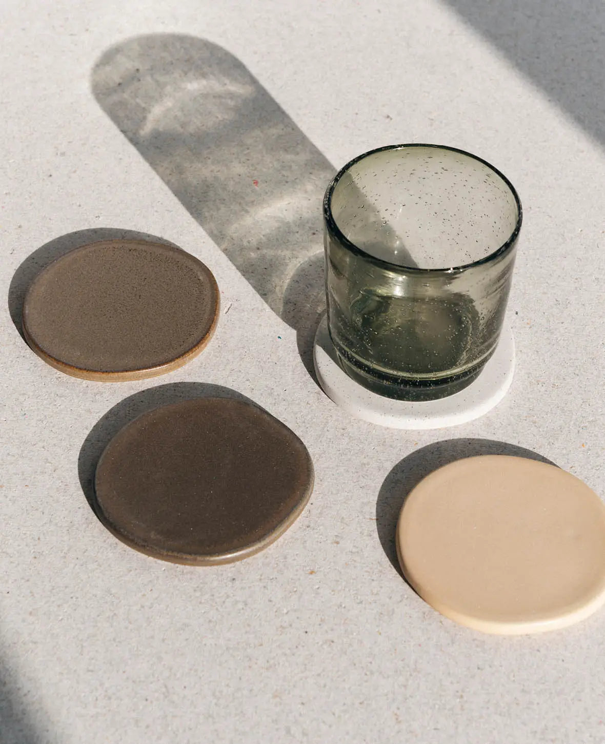 4er Set Keramikuntersetzer "Earth", verschiedene Erdfarben, Ø 9.5 cm
