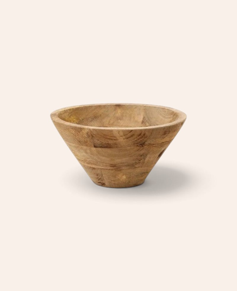 Fruchtschale / Holzschale aus Mangoholz, 10 cm x Ø 19.5 cm