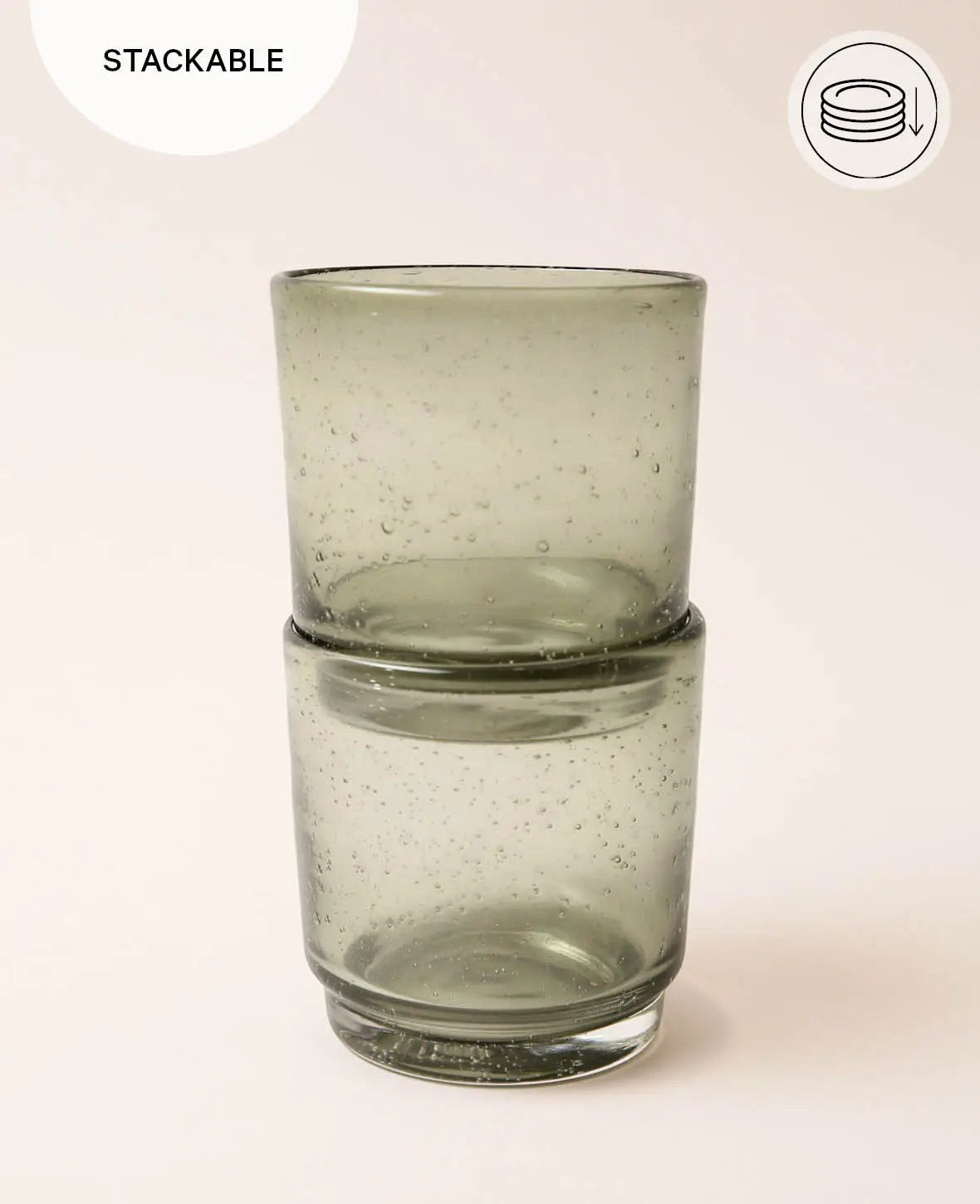 4er Set Trinkgläser "Orea", hellgrau, Ø 8.5 cm, 350 ml