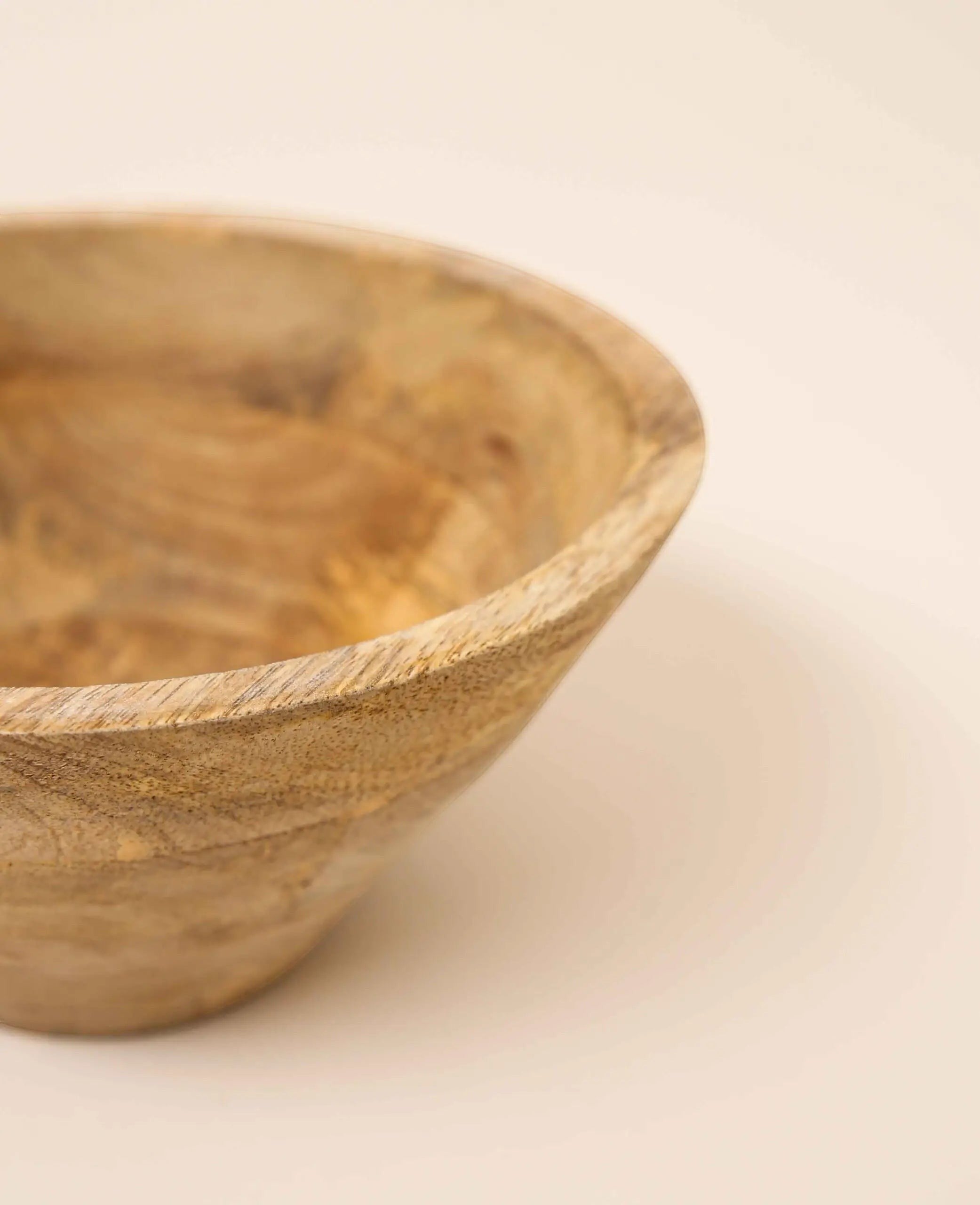 Fruchtschale / Holzschale aus Mangoholz, 10 cm x Ø 19.5 cm