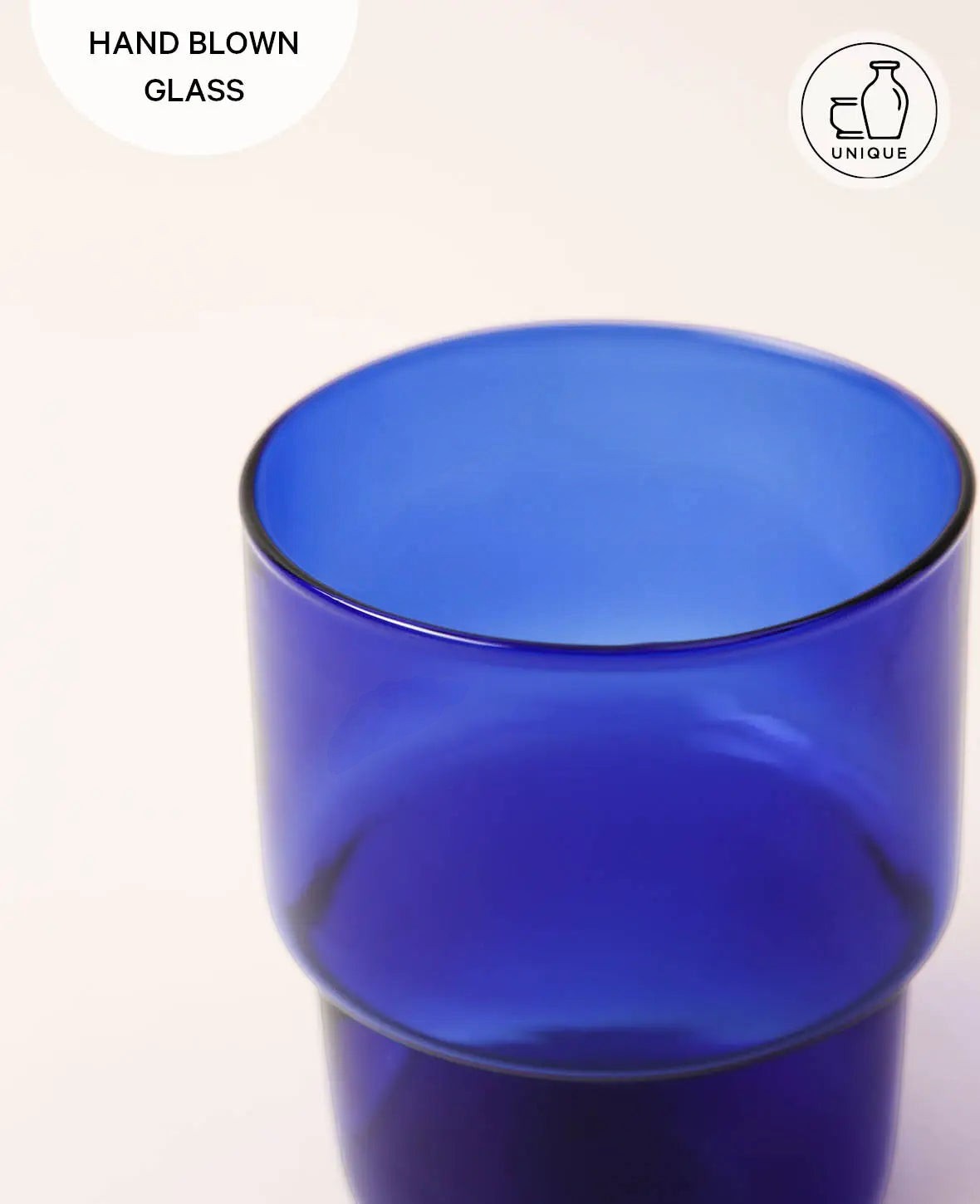 4er Set Trinkgläser "Miro", blau, 390ml