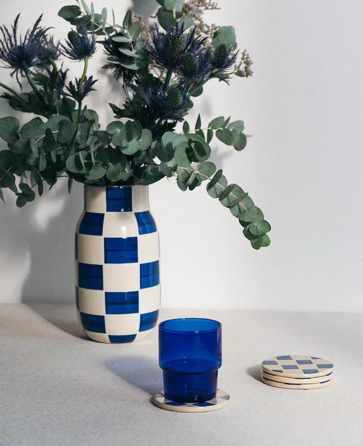 4er Set Trinkgläser "Miro", blau, 390ml