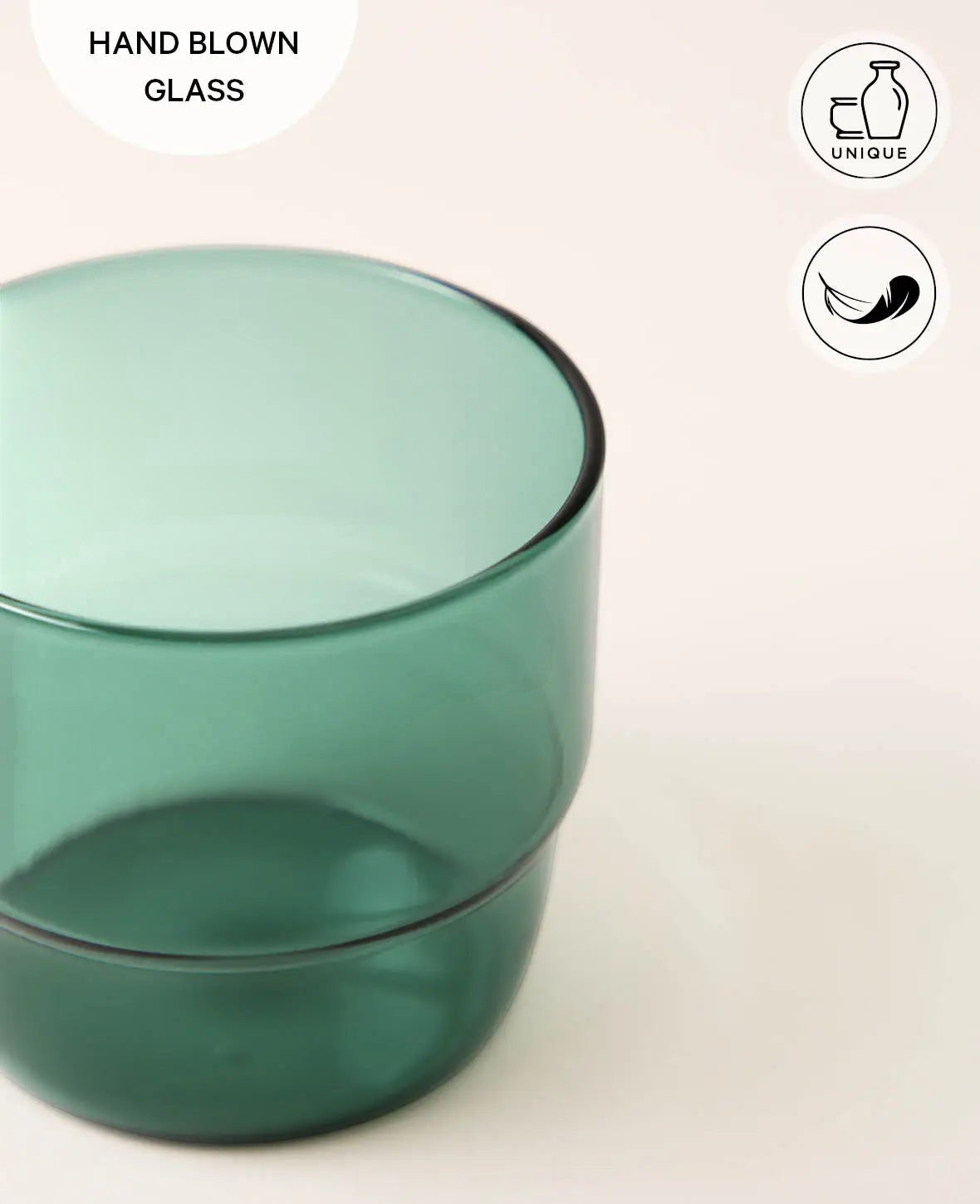 6er Set Trinkgläser "Mira", türkis, Ø 8 cm, 270 ml