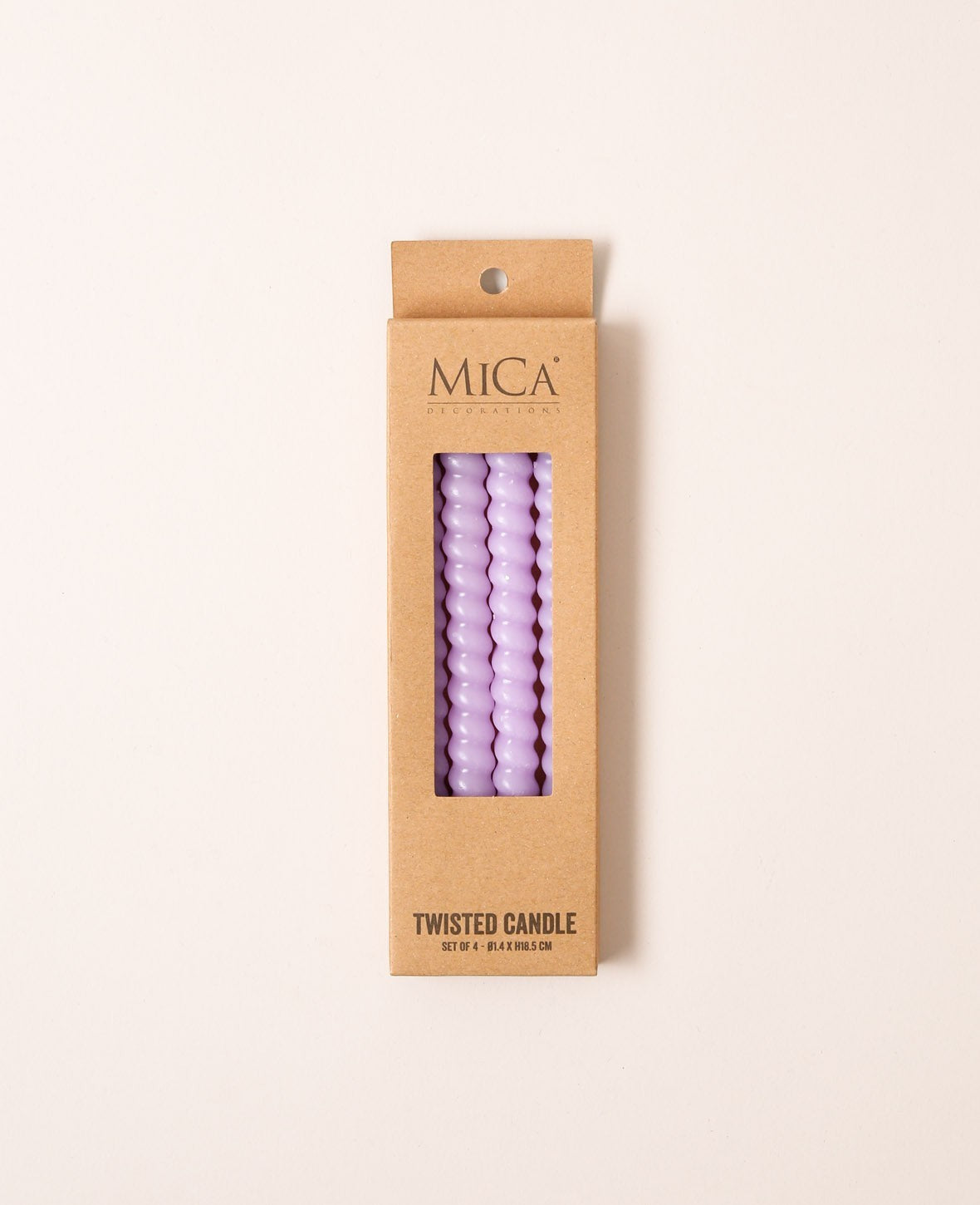 4er Set Twist Kerze, Lila