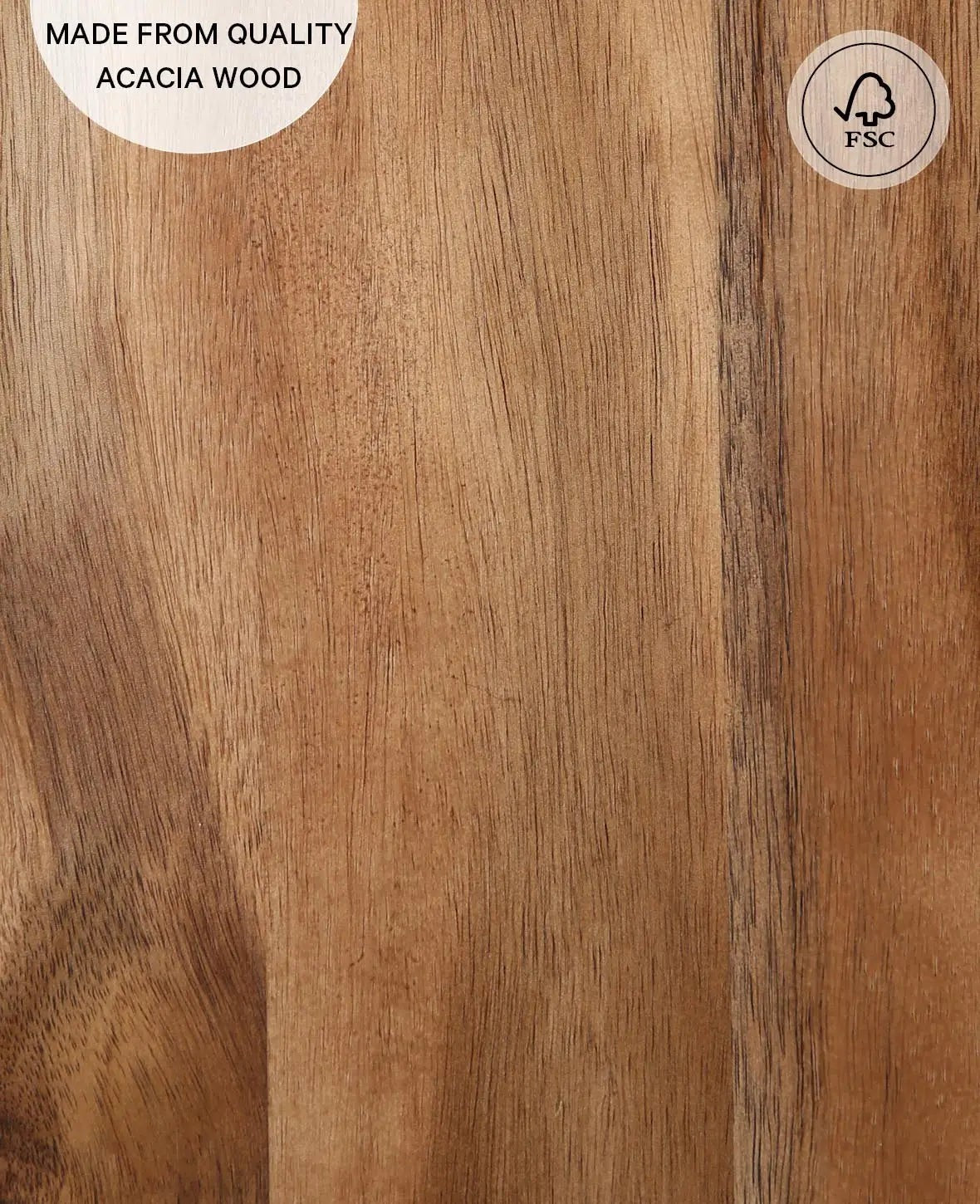 Eckiges Holzbrett / Schneidebrett aus Akazienholz mit Griff und Schnur, 35 cm x 18 cm