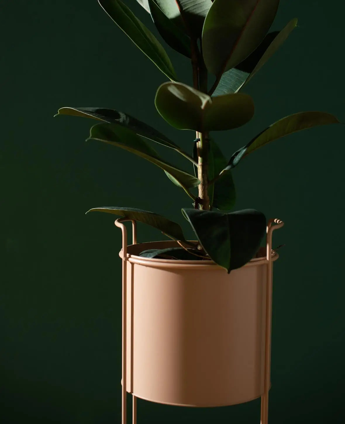 Nudefarbener Stehtopf / Blumentopf mit Beinen, altrosa, 76 cm