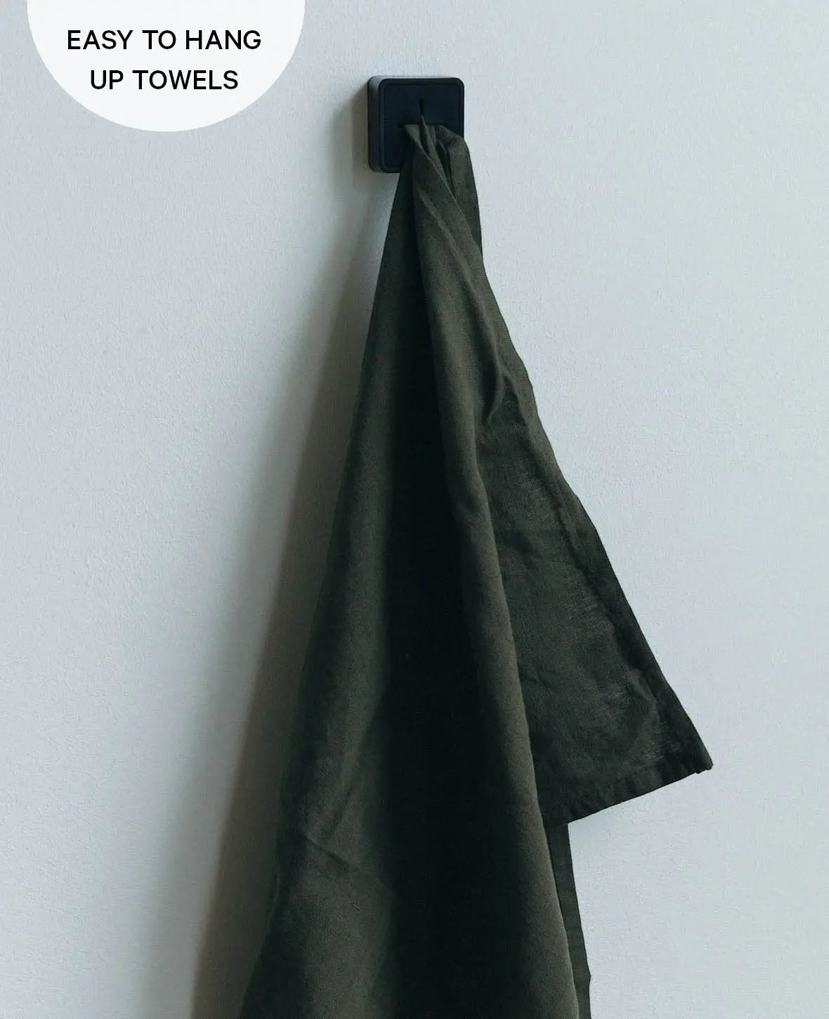 3er Set selbstklebende Handtuchhalter / Handtuchklemme für Geschirr- und Handtücher in Schwarz