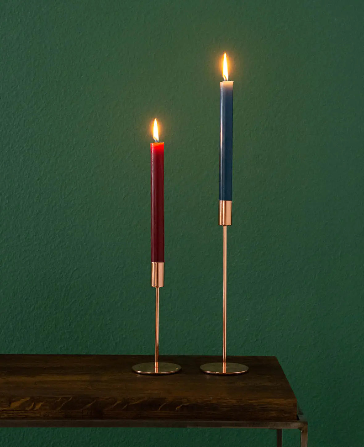 Kerzenständer für Stabkerzen in Gold, 28 cm