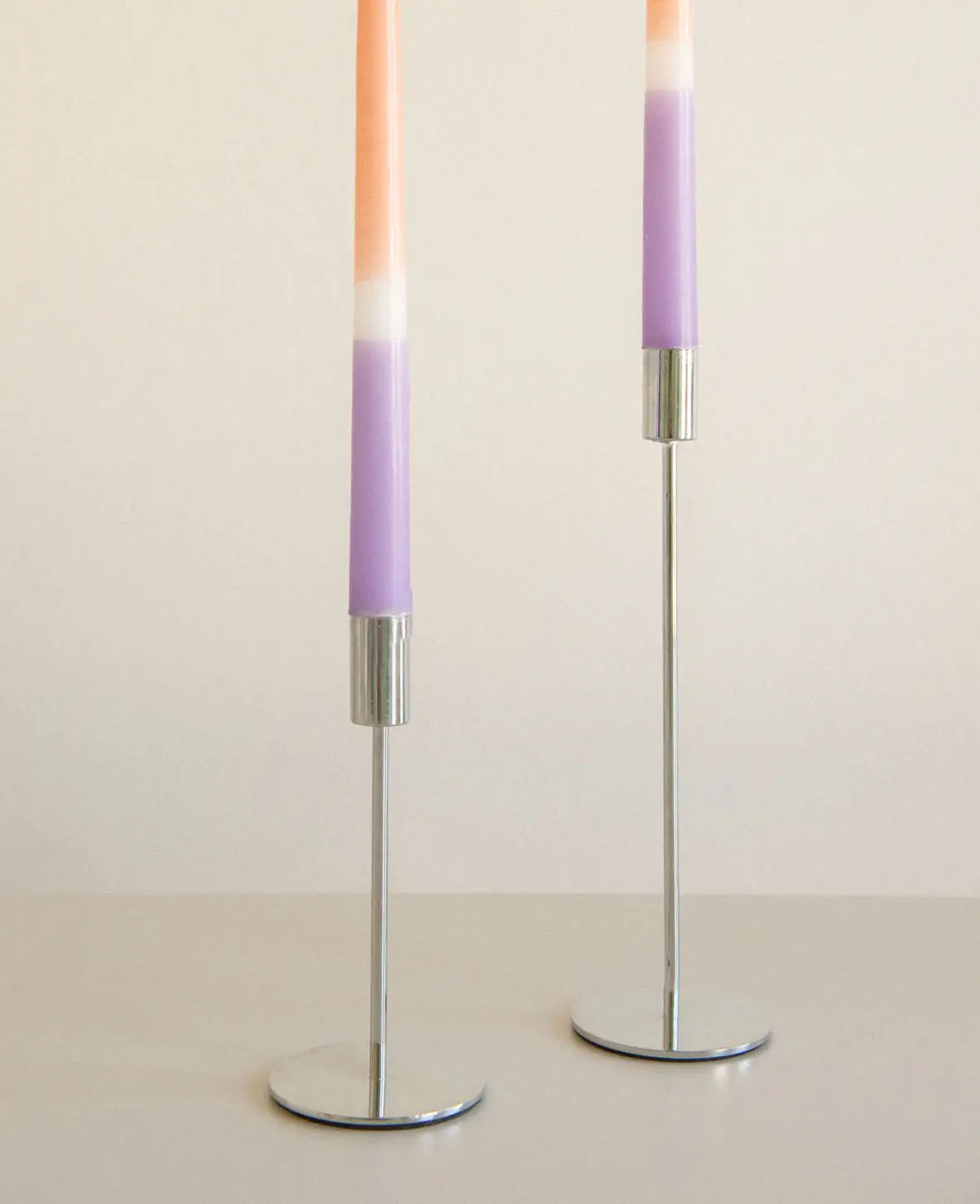 Kerzenständer für Stabkerzen in Silber, 17.5cm