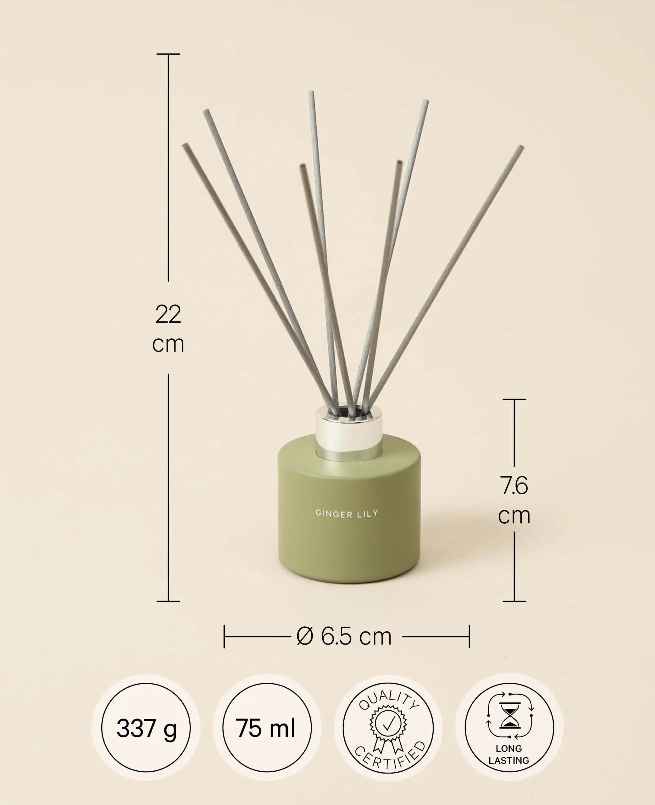 Duft Diffuser / Raumduft, 75ml, Ginger Lily