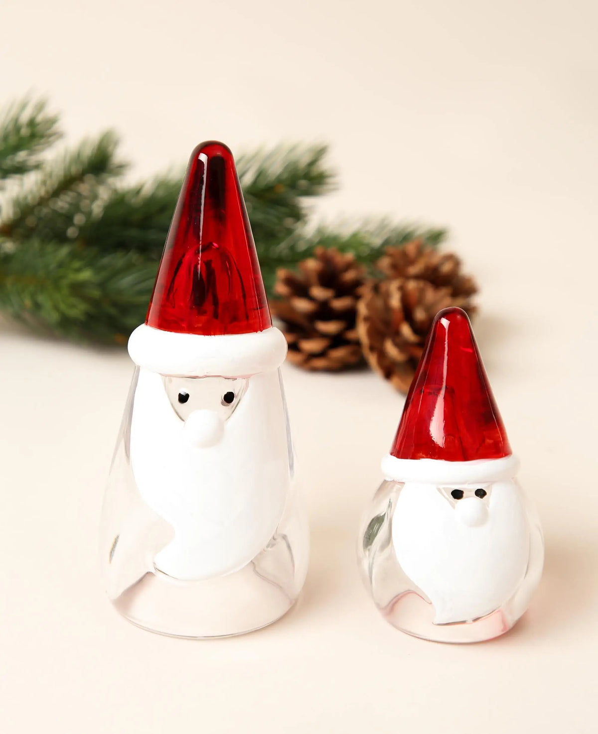 Weihnachtsmann / Samichlaus aus Glas, 14 x 7 cm