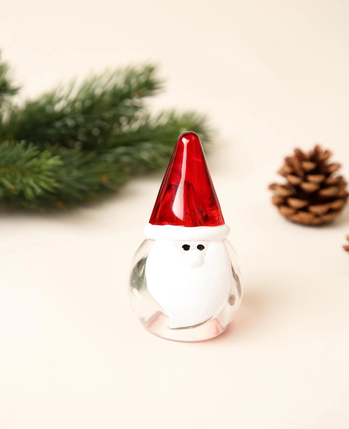 Weihnachtsmann / Samichlaus aus Glas, 9 x 6 cm