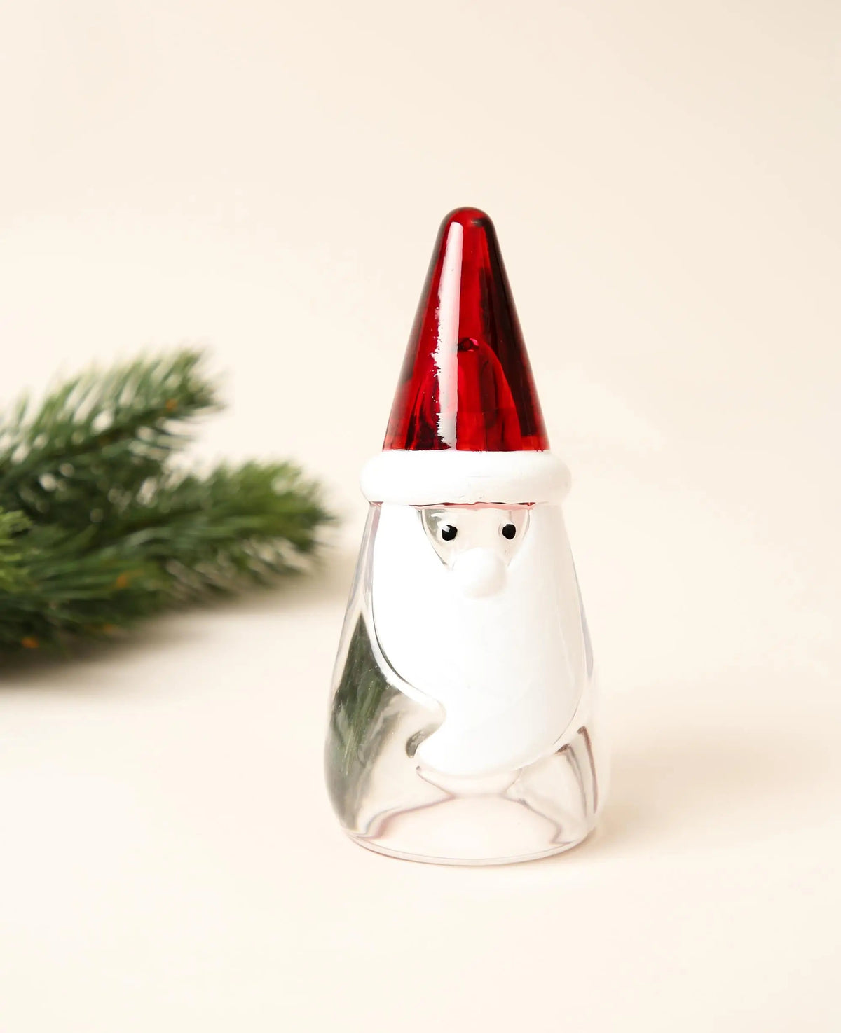 Weihnachtsmann / Samichlaus aus Glas, 14 x 7 cm