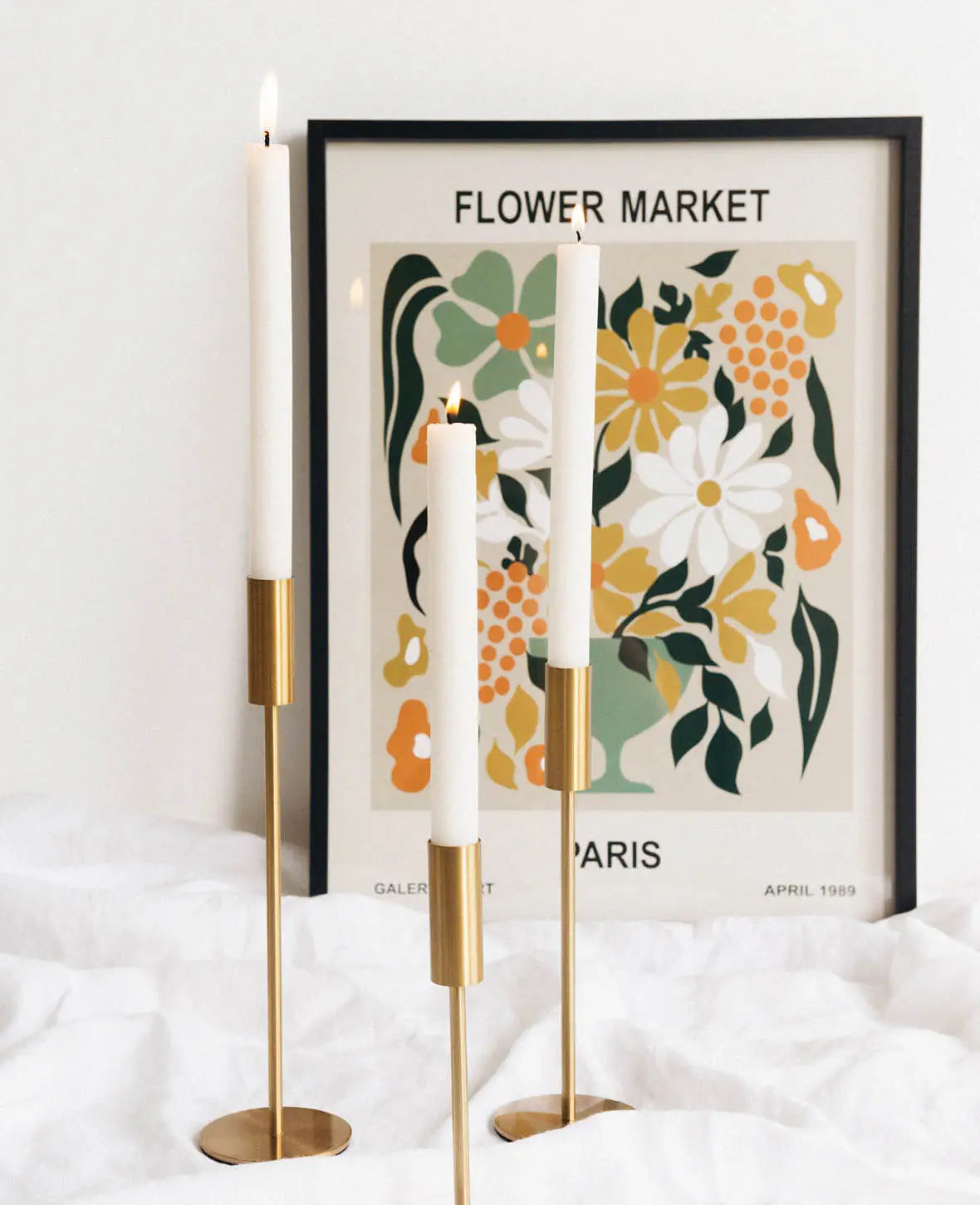 Gerahmtes Poster / Bild / Print mit Illustration "Flowermarket Paris"