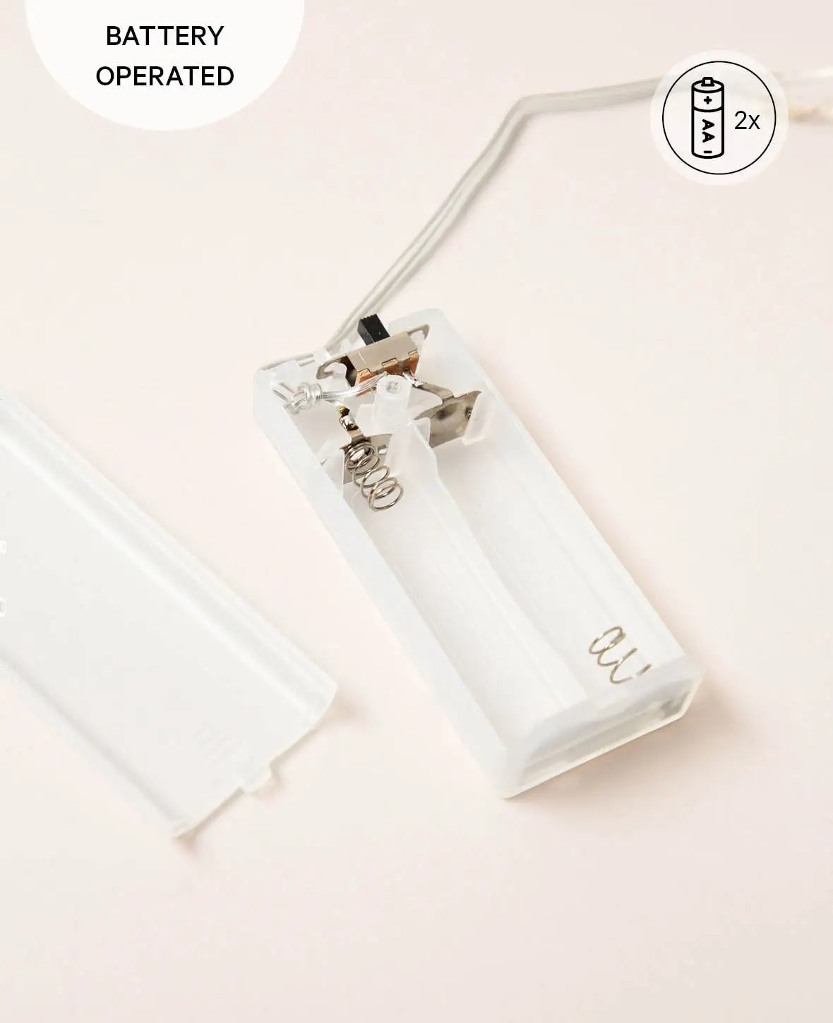 Stimmungsvolle 200 cm LED Draht Lichterkette, batteriebetrieben, in Silber – Warmweisse Fairy Lights