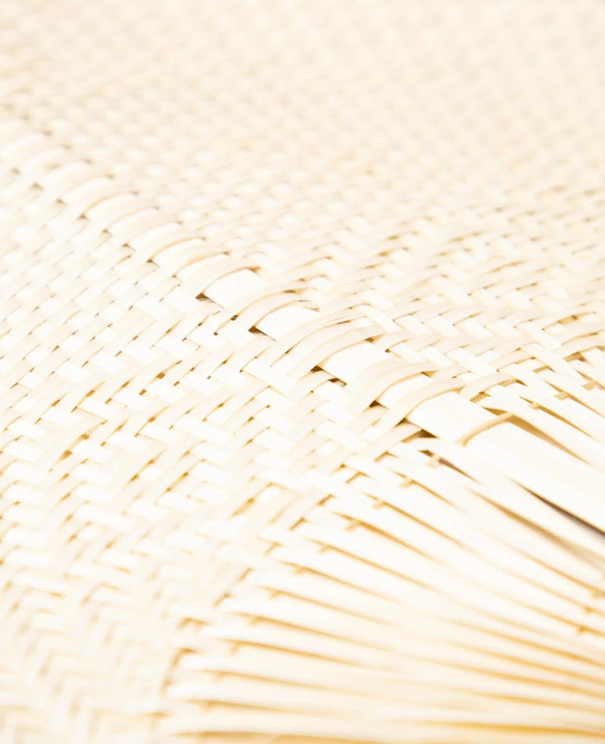Deko Fächer aus Bambus in off-white, L 50 x B 56 x H 2 cm