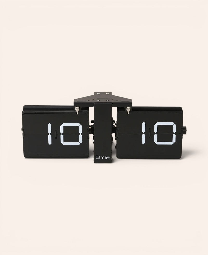 Matt schwarze Flip Clock Wanduhr