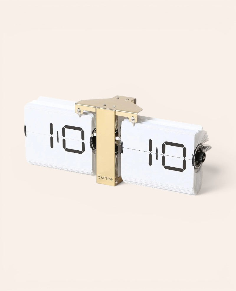 Goldene Flip Clock Wanduhr