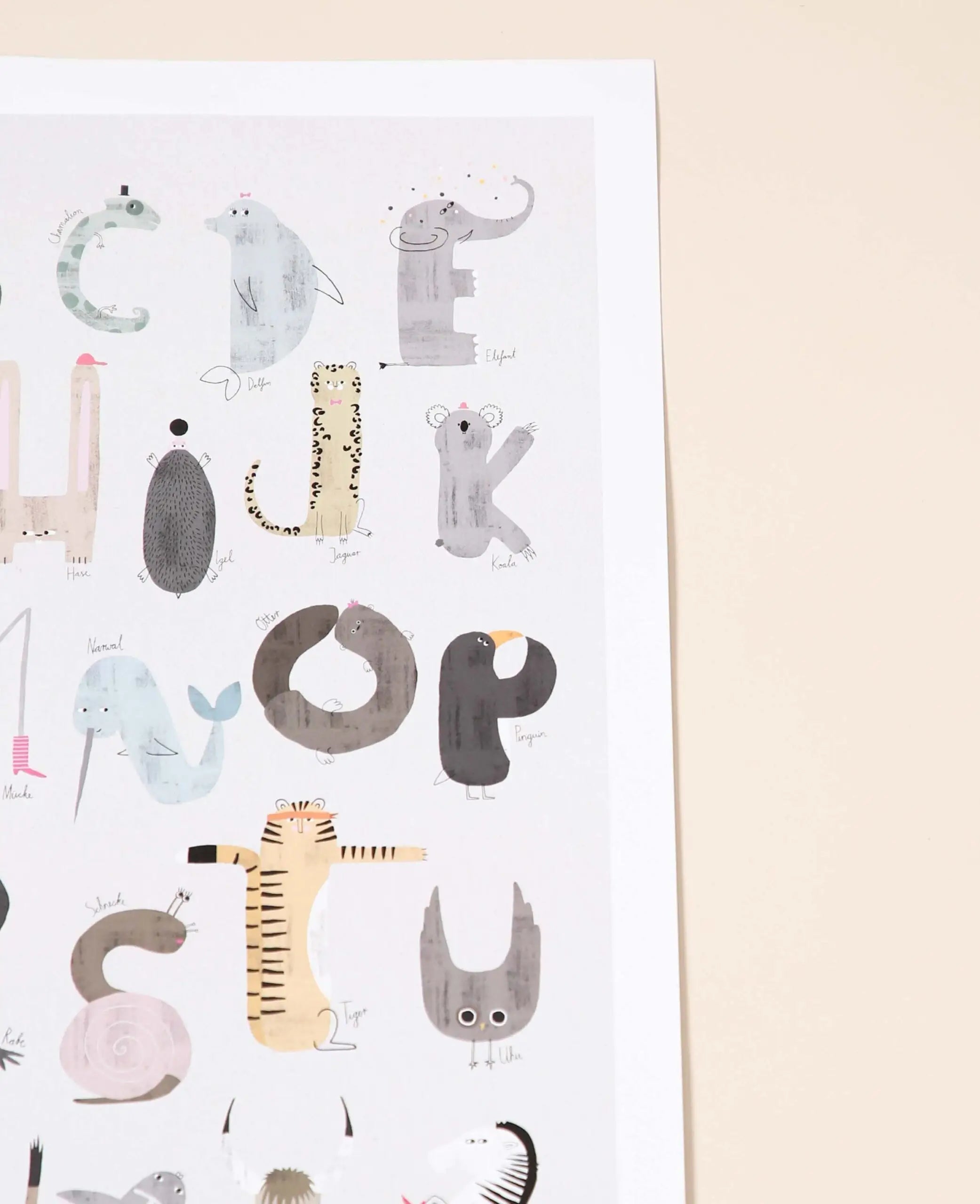 Kinder Poster mit ABC Print, A3