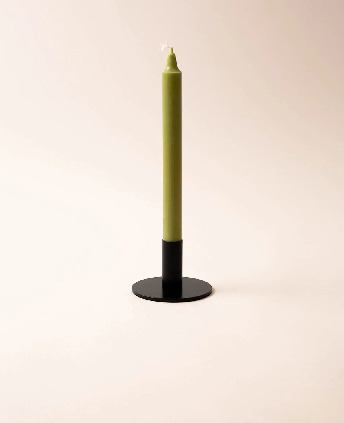 4er Set Stabkerzen / Tafelkerzen, Olivgrün, H 25 cm x Ø 2.2 cm