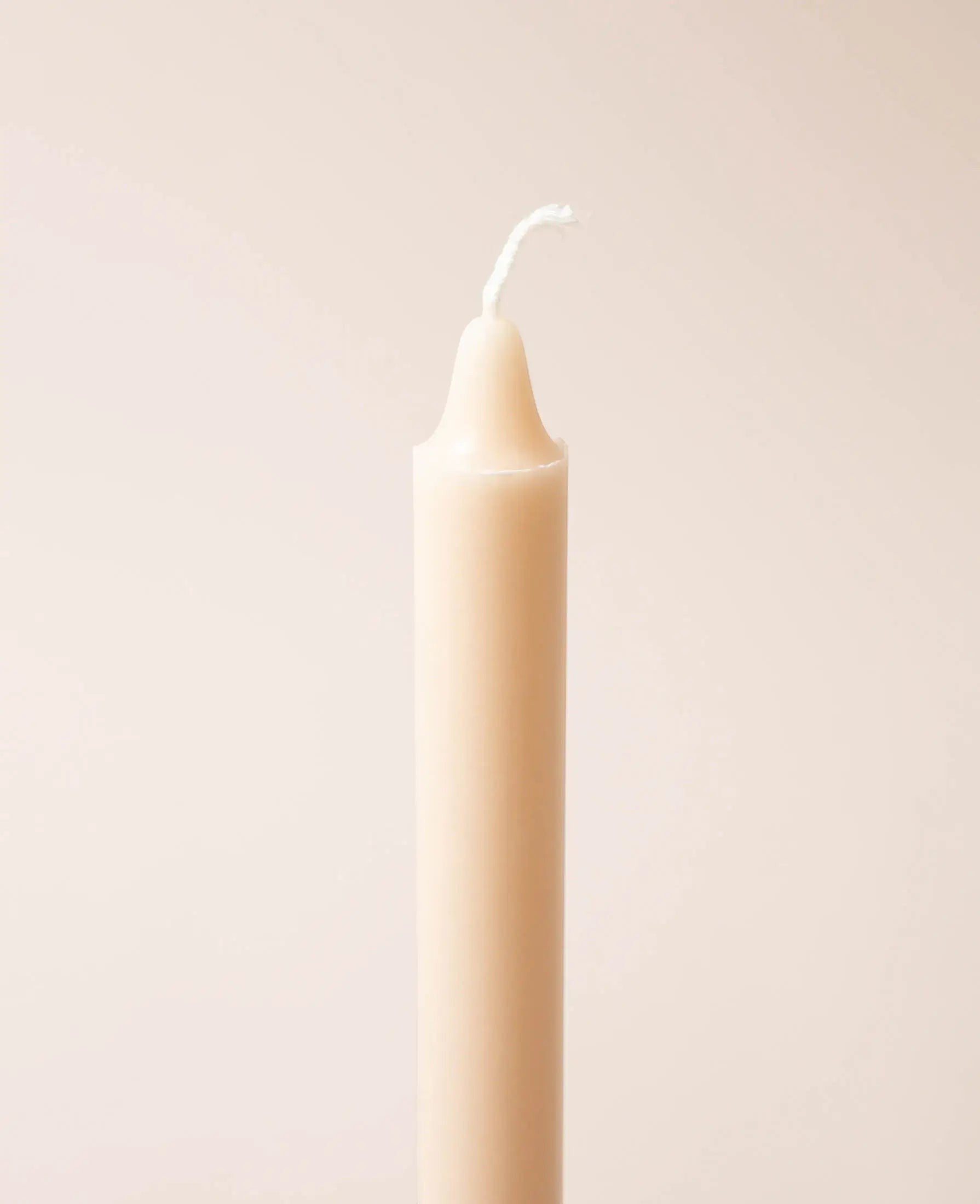 4er Set Stabkerzen / Tafelkerzen in Creme, H 25 cm x Ø 2.2 cm