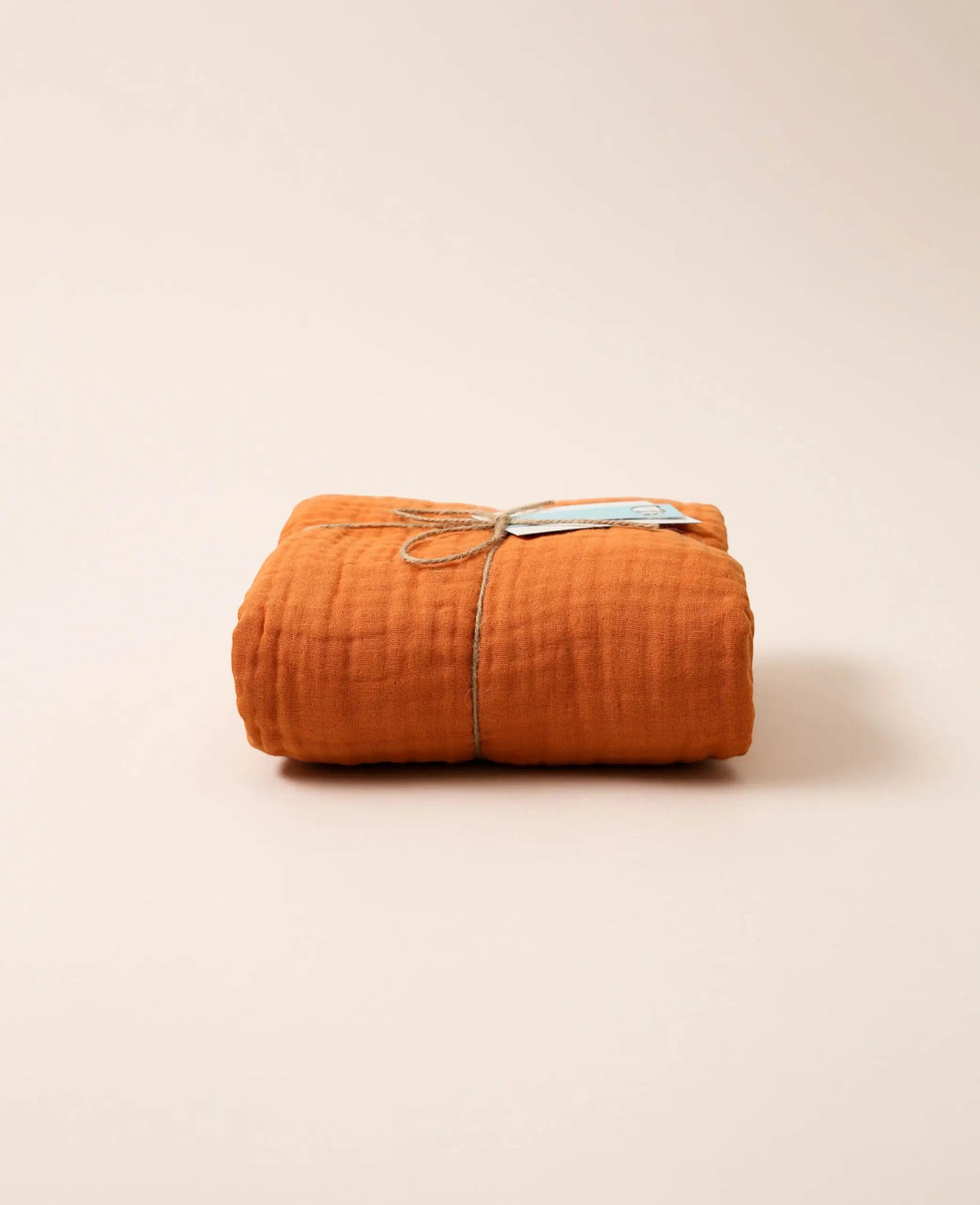 Poncho "Lilo" aus 100% Bio Baumwolle-Musselin in Orange für Kinder im Alter von 5-6 Jahren