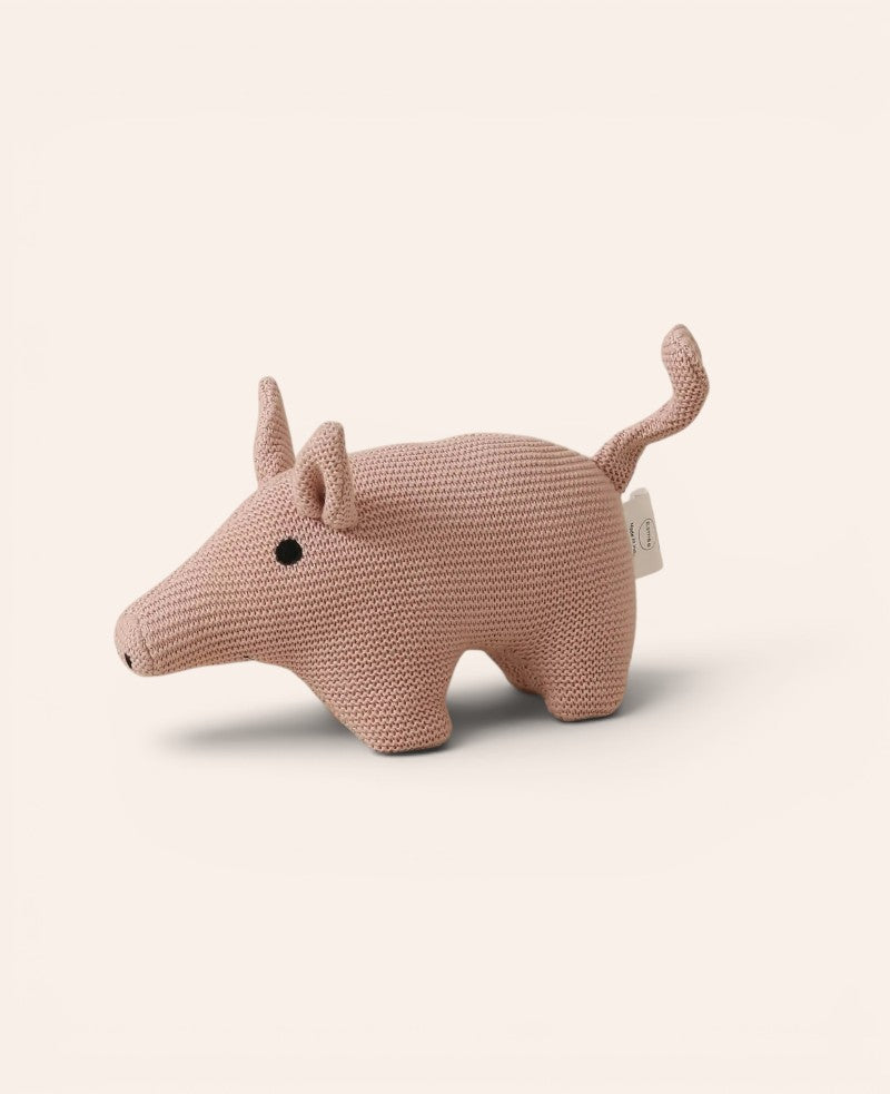 Stofftier Ferkel aus gestrickter Baumwolle