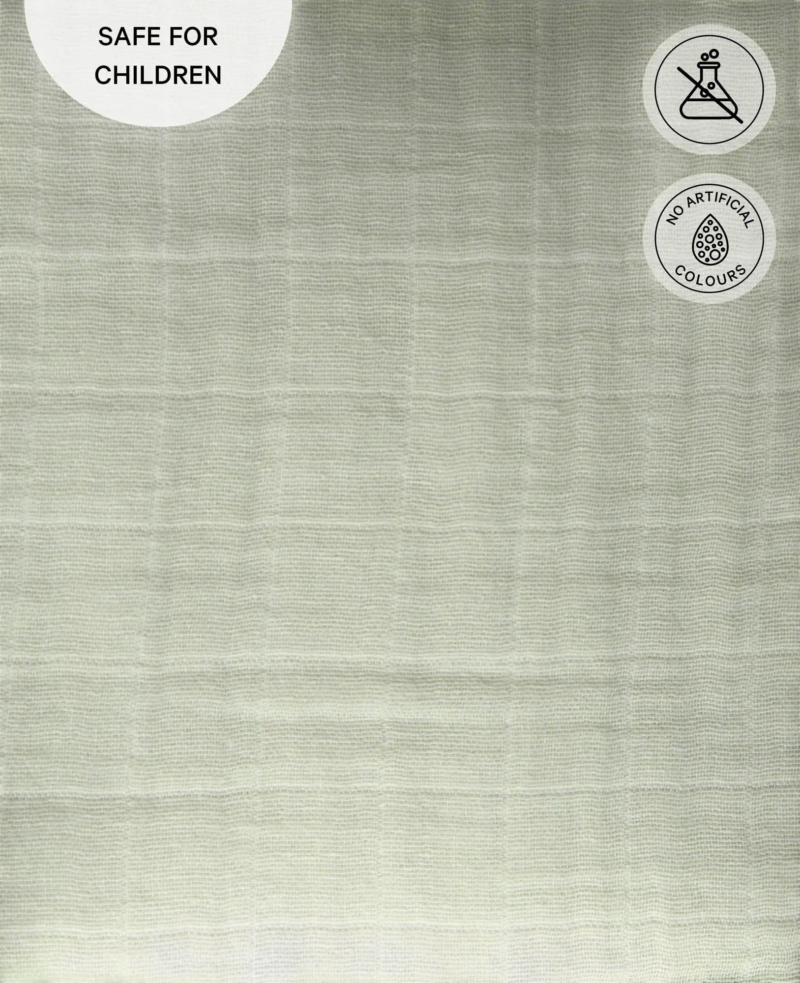 Musselin Tuch / Mulltuch aus 100% Bio Baumwolle als Nuscheli für Babys oder als Mode- und Dekoaccessoire in Salbeigrün, 75 x 75 cm