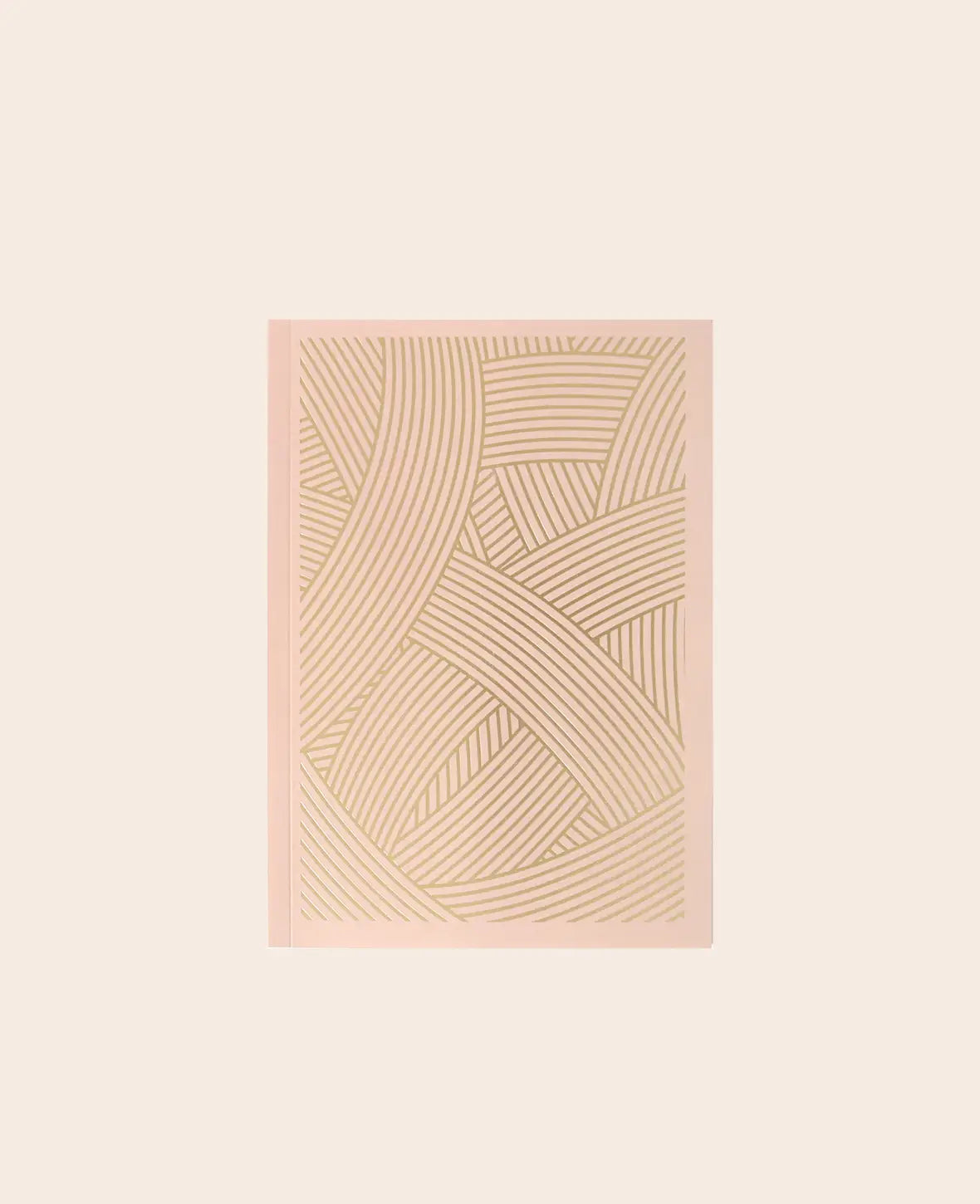 Notebook A5, Notizheft mit karierten Blättern in schlichtem grafischen Design, Altrosa, 80 g, 148 x 210 mm, 60 Blatt