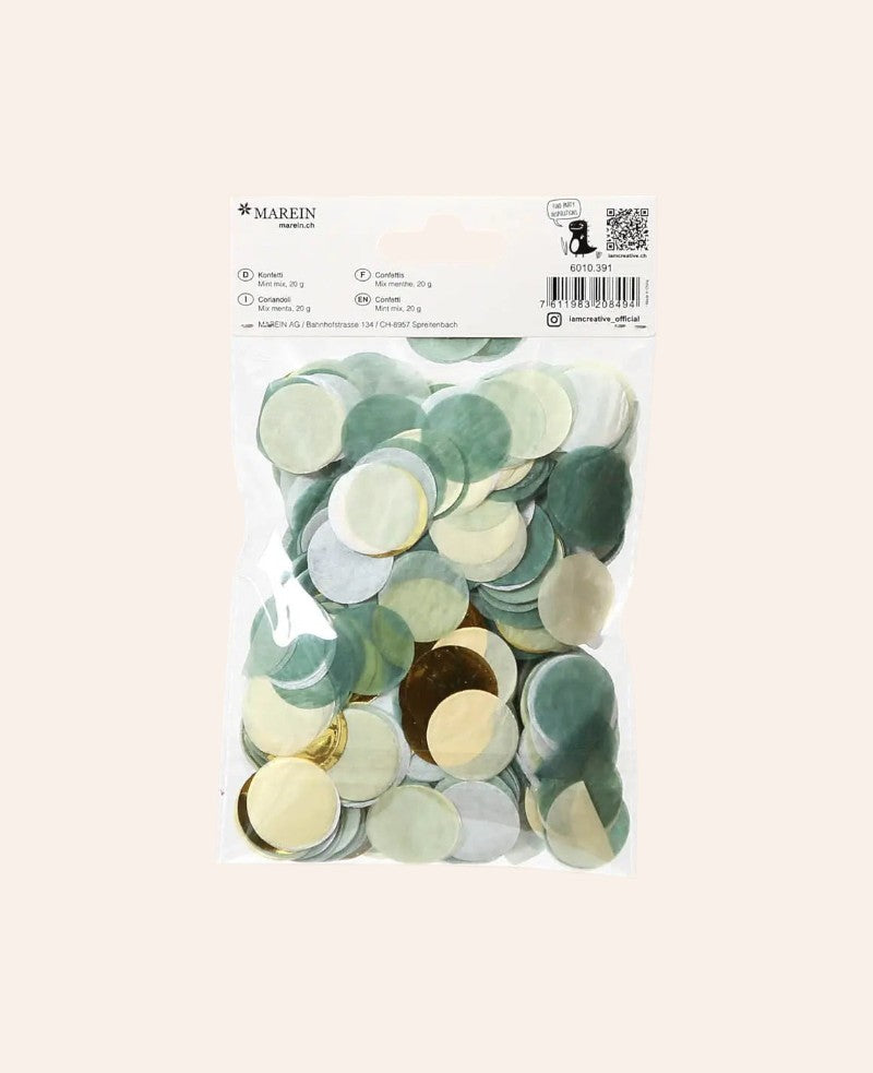 Mintfarbener Konfetti Mix, 20g
