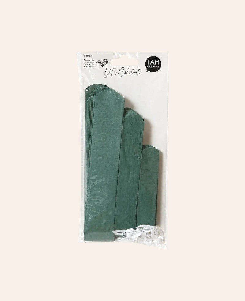 Let’s Celebrate Pompon Set aus Seidenpapier inkl. Schnur, Mint, ø 20 bis 40 cm, 3 Stk.